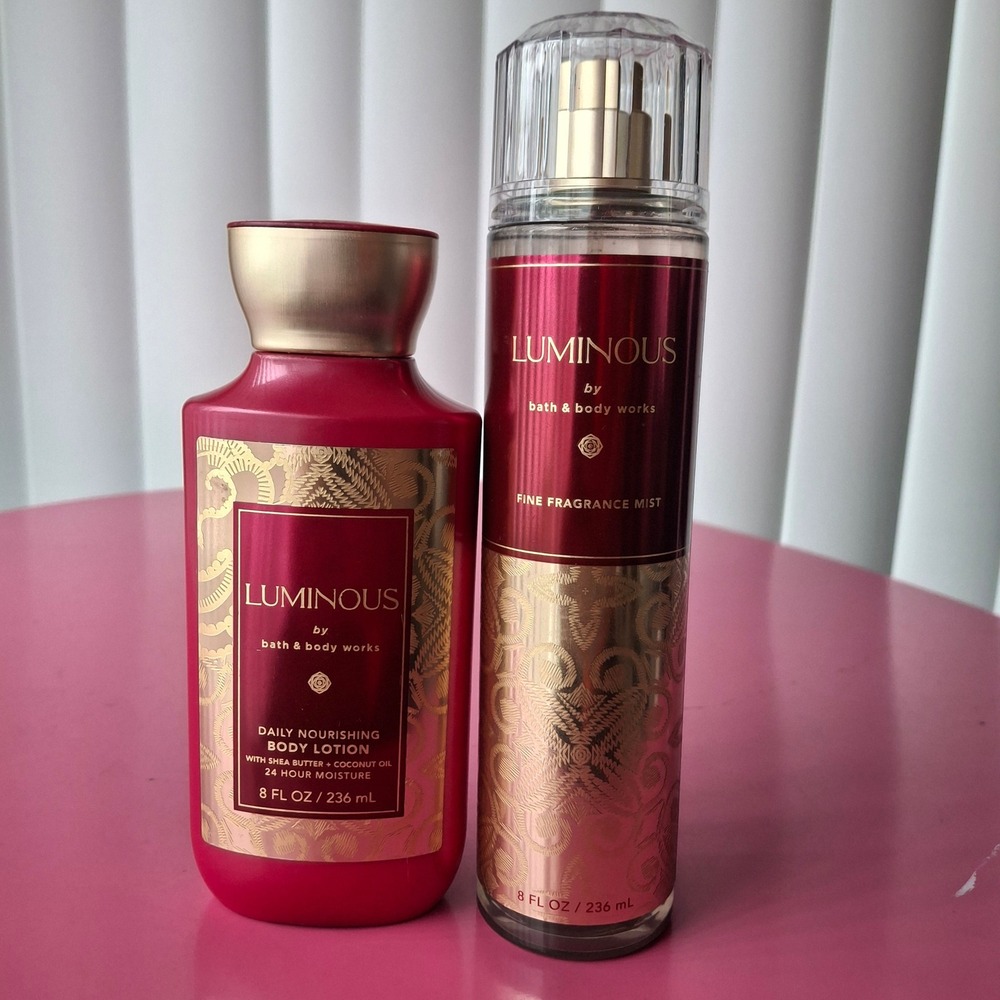 Bath & Body Works LUMINOUS Fragrance Mist & Body Lotion Set of 2 Discontinued